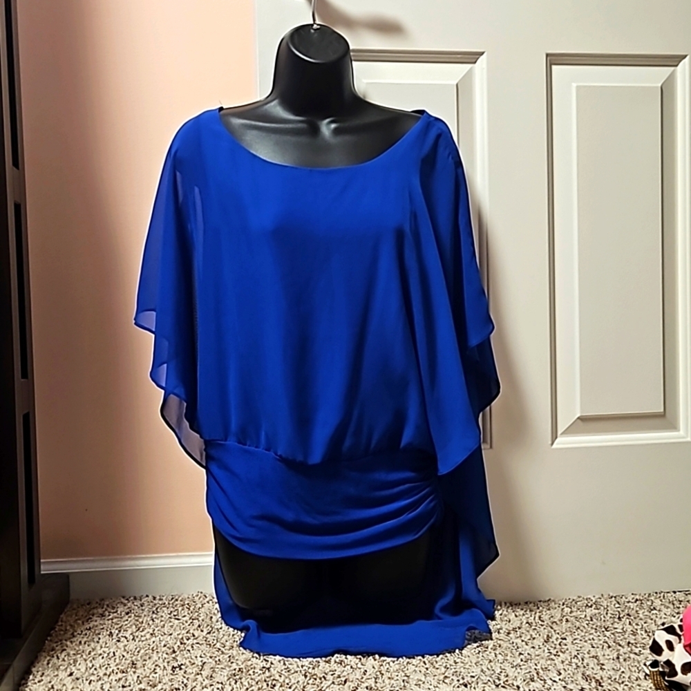 New York & Company Sheer Flowy Top NWT
